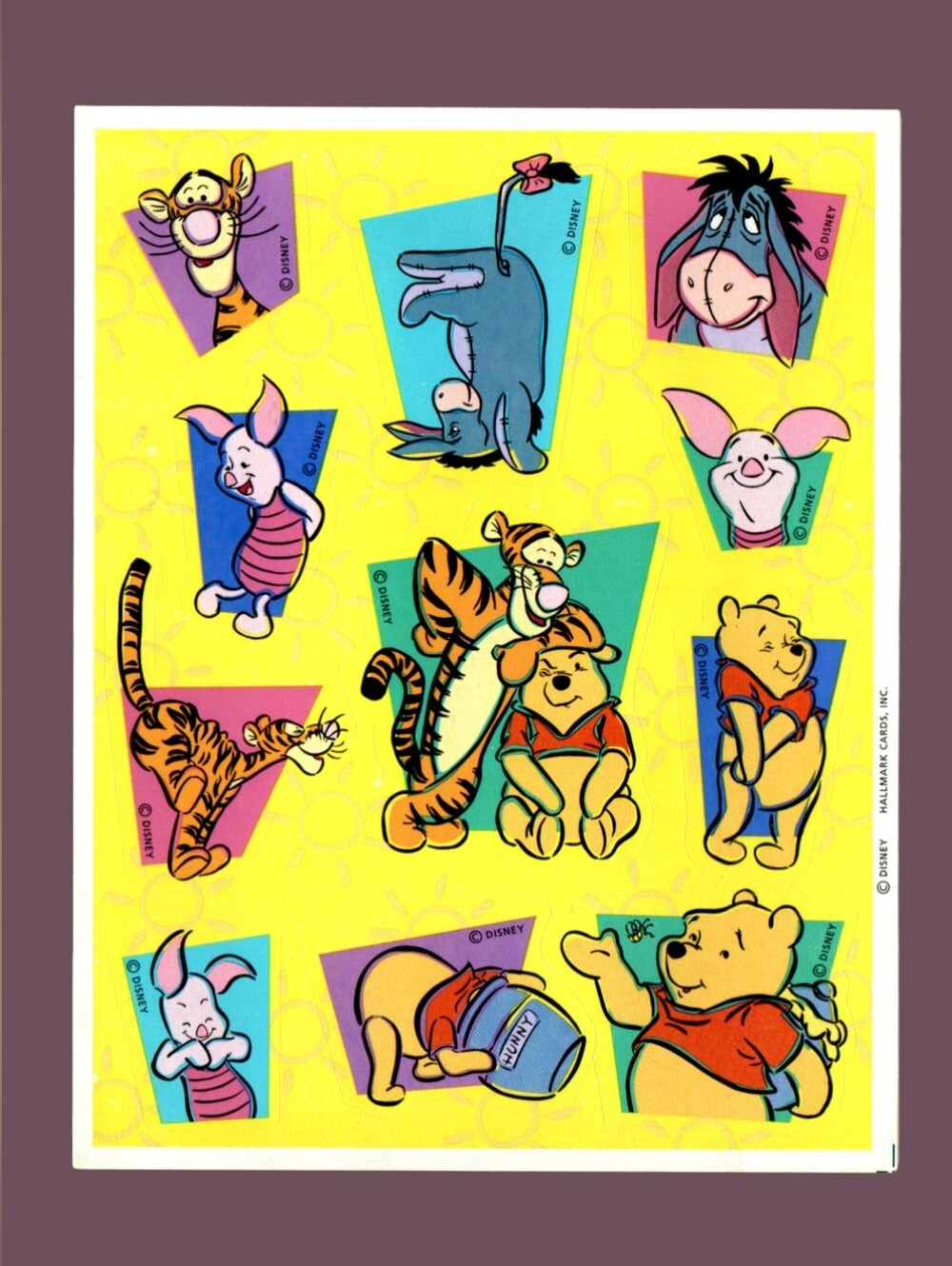 Hallmark Disney's Winnie the Pooh Vintage Sticker Sheet